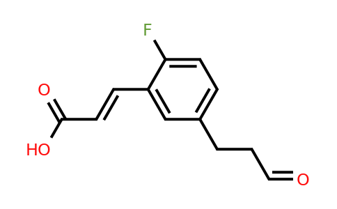 1807432-68-3 | 2-Fluoro-5-(3-oxopropyl)cinnamic acid