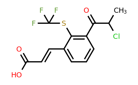 1807433-56-2 | 3-(2-Chloropropanoyl)-2-(trifluoromethylthio)cinnamic acid