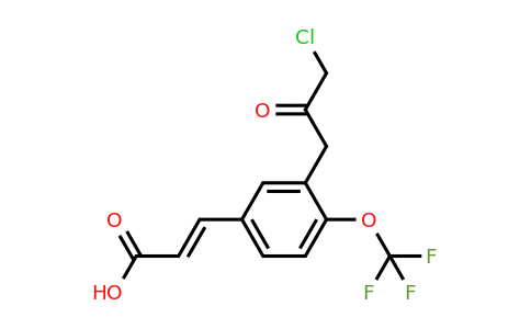 1807434-15-6 | 3-(3-Chloro-2-oxopropyl)-4-(trifluoromethoxy)cinnamic acid
