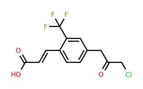 1807434-58-7 | 4-(3-Chloro-2-oxopropyl)-2-(trifluoromethyl)cinnamic acid