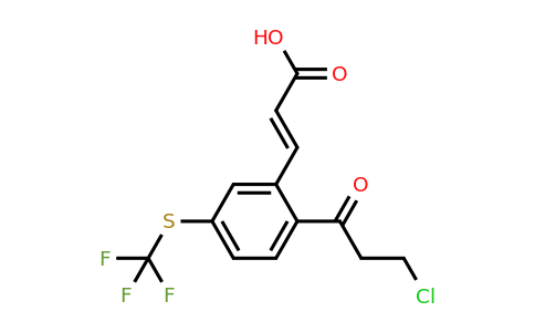 1807436-65-2 | 2-(3-Chloropropanoyl)-5-(trifluoromethylthio)cinnamic acid