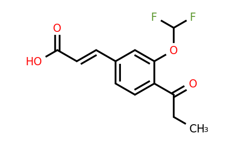 1807436-66-3 | 3-(Difluoromethoxy)-4-propionylcinnamic acid