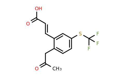 1807436-72-1 | 2-(2-Oxopropyl)-5-(trifluoromethylthio)cinnamic acid