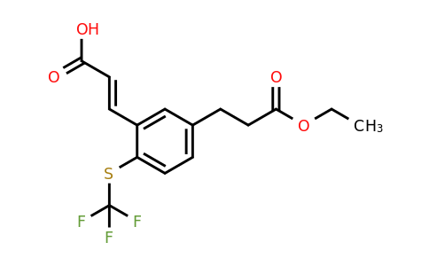 1807437-98-4 | 5-(3-Ethoxy-3-oxopropyl)-2-(trifluoromethylthio)cinnamic acid