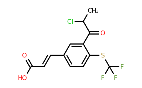 1807438-23-8 | 3-(2-Chloropropanoyl)-4-(trifluoromethylthio)cinnamic acid