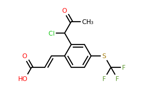 1807438-32-9 | 2-(1-Chloro-2-oxopropyl)-4-(trifluoromethylthio)cinnamic acid