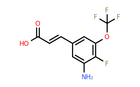 1807439-53-7 | 3-Amino-4-fluoro-5-(trifluoromethoxy)cinnamic acid