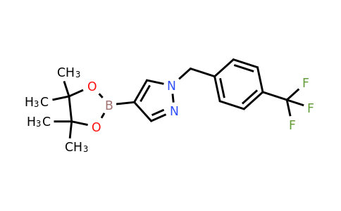 1853185-17-7 | 4-(4,4,5,5-Tetramethyl-1,3,2-dioxaborolan-2-yl)-1-(4-(trifluoromethyl)benzyl)-1H-pyrazole