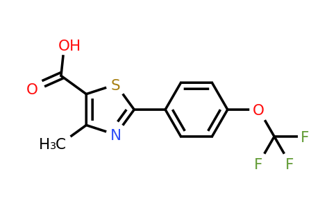 187998-69-2 | 4-Methyl-2-(4-(trifluoromethoxy)phenyl)thiazole-5-carboxylic acid