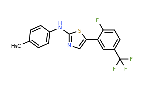 1922870-70-9 | 5-(2-Fluoro-5-(trifluoromethyl)phenyl)-N-(p-tolyl)thiazol-2-amine
