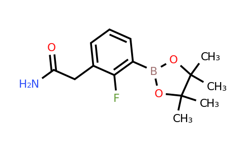 1933562-28-7 | 2-(2-Fluoro-3-(4,4,5,5-tetramethyl-1,3,2-dioxaborolan-2-yl)phenyl)acetamide