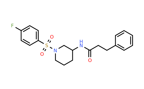 1951439-99-8 | N-{1-[(4-Fluorobenzene)sulfonyl]piperidin-3-yl}-3-phenylpropanamide