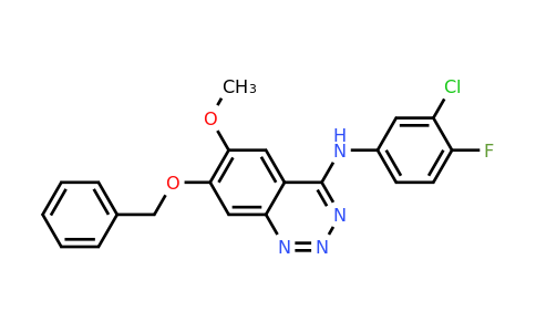 1956319-49-5 | 7-(Benzyloxy)-N-(3-chloro-4-fluorophenyl)-6-methoxybenzo[d][1,2,3]triazin-4-amine