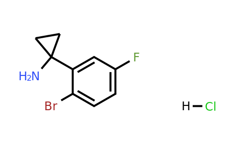 1956325-25-9 | 1-(2-Bromo-5-fluorophenyl)cyclopropanamine hydrochloride