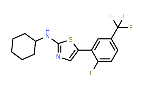 1956334-19-2 | N-Cyclohexyl-5-(2-fluoro-5-(trifluoromethyl)phenyl)thiazol-2-amine