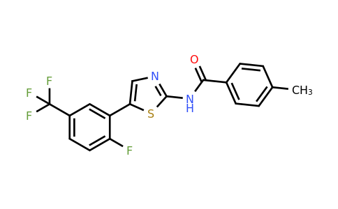 1956385-78-6 | N-(5-(2-Fluoro-5-(trifluoromethyl)phenyl)thiazol-2-yl)-4-methylbenzamide
