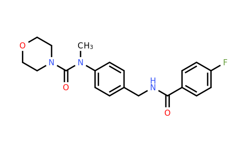 1956390-03-6 | N-(4-((4-Fluorobenzamido)methyl)phenyl)-N-methylmorpholine-4-carboxamide