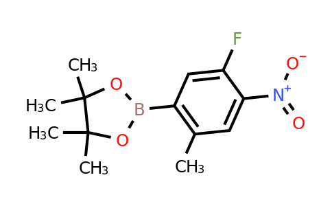 1979186-82-7 | 2-(5-FLuoro-2-methyl-4-nitrophenyl)-4,4,5,5-tetramethyl-1,3,2-dioxaborolane