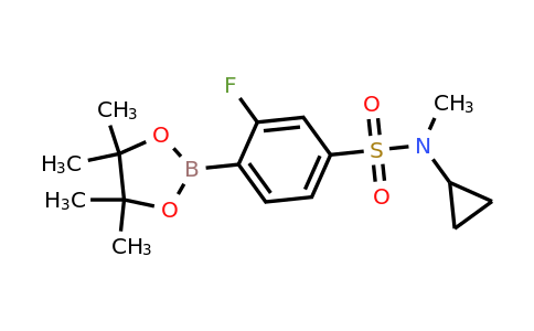 2018286-74-1 | N-Cyclopropyl-3-fluoro-N-methyl-4-(4,4,5,5-tetramethyl-1,3,2-dioxaborolan-2-yl)benzenesulfonamide