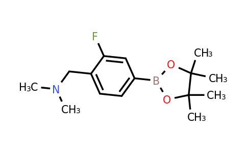 2040476-05-7 | 1-(2-Fluoro-4-(4,4,5,5-tetramethyl-1,3,2-dioxaborolan-2-yl)phenyl)-N,N-dimethylmethanamine