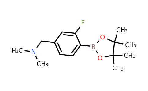 2040476-06-8 | 1-(3-Fluoro-4-(4,4,5,5-tetramethyl-1,3,2-dioxaborolan-2-yl)phenyl)-N,N-dimethylmethanamine