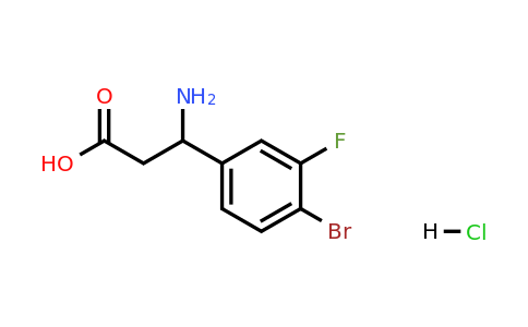 2061980-53-6 | 3-Amino-3-(4-bromo-3-fluorophenyl)propanoic acid hydrochloride