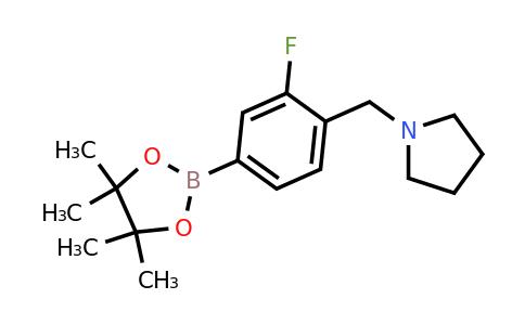 2096329-82-5 | 3-Fluoro-4-(pyrrolidinomethyl)phenylboronic acid, pinacol ester
