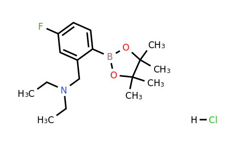 2096334-24-4 | 2-(Diethylaminomethyl)-4-fluorophenylboronic acid, pinacol ester, HCl
