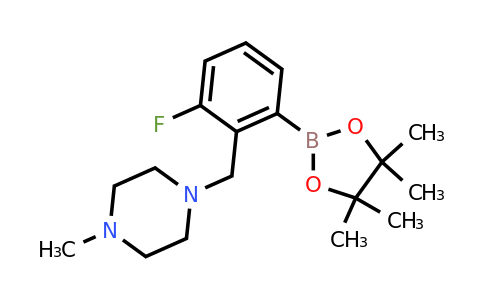 2096334-61-9 | 1-(2-Fluoro-6-(4,4,5,5-tetramethyl-1,3,2-dioxaborolan-2-yl)benzyl)-4-methylpiperazine