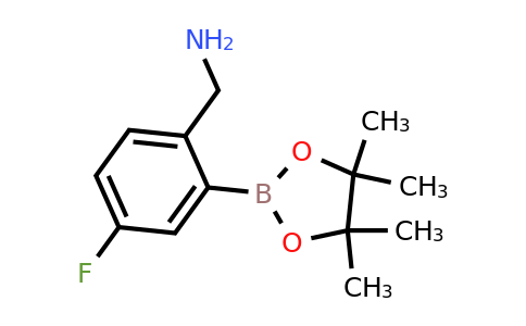 2096337-86-7 | (4-Fluoro-2-(4,4,5,5-tetramethyl-1,3,2-dioxaborolan-2-yl)phenyl)methanamine