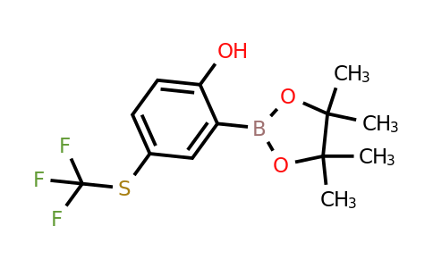2096340-17-7 | 2-(4,4,5,5-Tetramethyl-1,3,2-dioxaborolan-2-yl)-4-((trifluoromethyl)thio)phenol