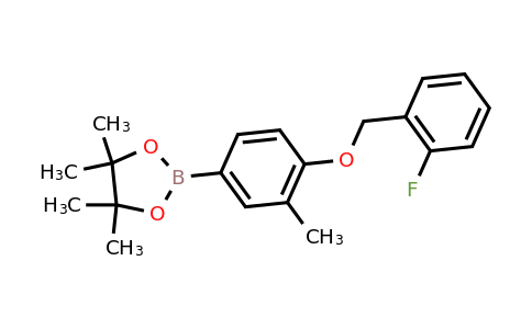 2096995-98-9 | 2-(4-((2-Fluorobenzyl)oxy)-3-methylphenyl)-4,4,5,5-tetramethyl-1,3,2-dioxaborolane