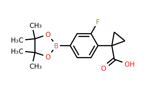 2096996-81-3 | 1-(2-Fluoro-4-(4,4,5,5-tetramethyl-1,3,2-dioxaborolan-2-yl)phenyl)cyclopropanecarboxylic acid