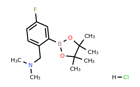2096996-94-8 | 1-(4-Fluoro-2-(4,4,5,5-tetramethyl-1,3,2-dioxaborolan-2-yl)phenyl)-N,N-dimethylmethanamine hydrochloride