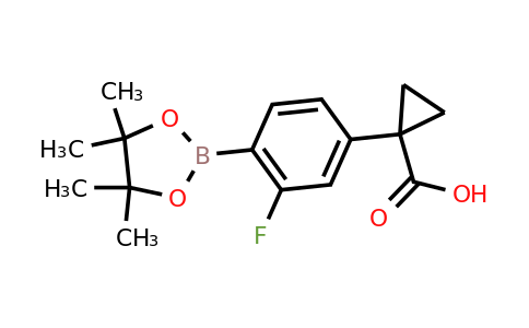 2096998-21-7 | 1-(3-Fluoro-4-(4,4,5,5-tetramethyl-1,3,2-dioxaborolan-2-yl)phenyl)cyclopropanecarboxylic acid