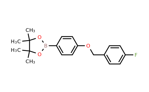 2097168-79-9 | 2-[4-(4-Fluoro-benzyloxy)-phenyl]-4,4,5,5-tetramethyl-[1,3,2]dioxaborolane