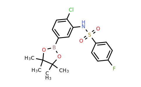 2098632-64-3 | N-(2-Chloro-5-(4,4,5,5-tetramethyl-1,3,2-dioxaborolan-2-yl)phenyl)-4-fluorobenzenesulfonamide