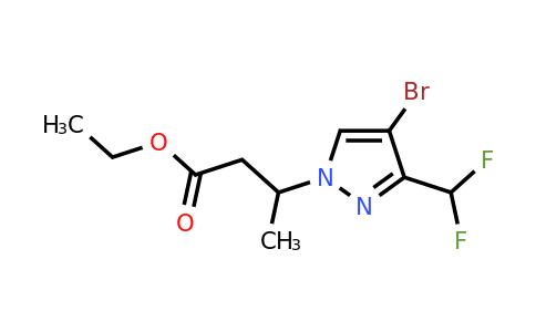 2101195-44-0 | ethyl 3-[4-bromo-3-(difluoromethyl)pyrazol-1-yl]butanoate