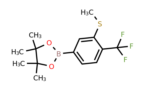 2121514-10-9 | 4,4,5,5-Tetramethyl-2-(3-(methylthio)-4-(trifluoromethyl)phenyl)-1,3,2-dioxaborolane