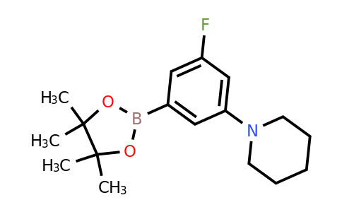 2121514-28-9 | 1-(3-Fluoro-5-(4,4,5,5-tetramethyl-1,3,2-dioxaborolan-2-yl)phenyl)piperidine