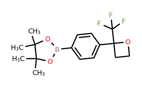 2133473-11-5 | 4,4,5,5-Tetramethyl-2-(4-(2-(trifluoromethyl)oxetan-2-yl)phenyl)-1,3,2-dioxaborolane