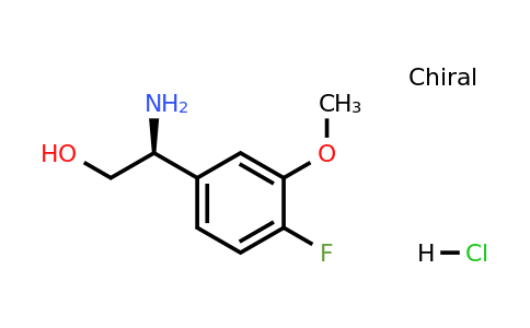 2177259-39-9 | (S)-2-Amino-2-(4-fluoro-3-methoxyphenyl)ethanol hydrochloride