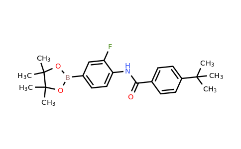 2235408-81-6 | 4-(tert-Butyl)-N-(2-fluoro-4-(4,4,5,5-tetramethyl-1,3,2-dioxaborolan-2-yl)phenyl)benzamide