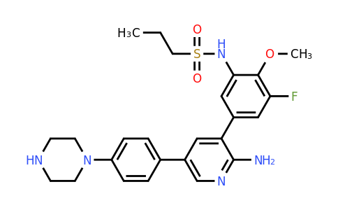 2244984-64-1 | N-(5-(2-Amino-5-(4-(piperazin-1-yl)phenyl)pyridin-3-yl)-3-fluoro-2-methoxyphenyl)propane-1-sulfonamide