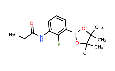 2246619-60-1 | N-(2-Fluoro-3-(4,4,5,5-tetramethyl-1,3,2-dioxaborolan-2-yl)phenyl)propionamide