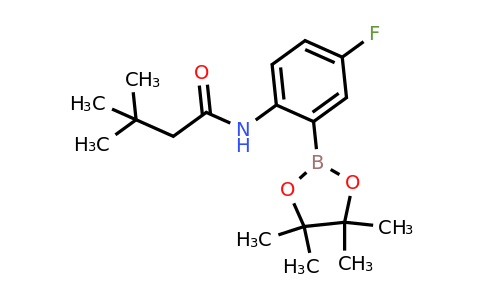 2246771-83-3 | N-(4-Fluoro-2-(4,4,5,5-tetramethyl-1,3,2-dioxaborolan-2-yl)phenyl)-3,3-dimethylbutanamide