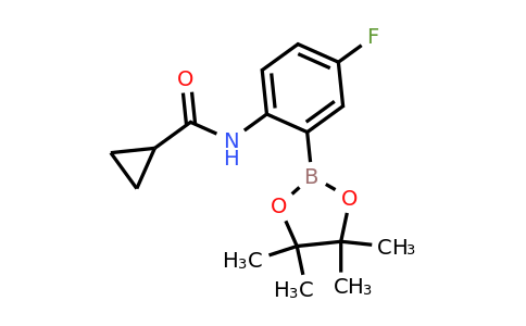 2246782-64-7 | N-(4-Fluoro-2-(4,4,5,5-tetramethyl-1,3,2-dioxaborolan-2-yl)phenyl)cyclopropanecarboxamide