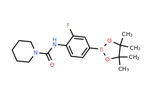 2246811-65-2 | N-(2-Fluoro-4-(4,4,5,5-tetramethyl-1,3,2-dioxaborolan-2-yl)phenyl)piperidine-1-carboxamide