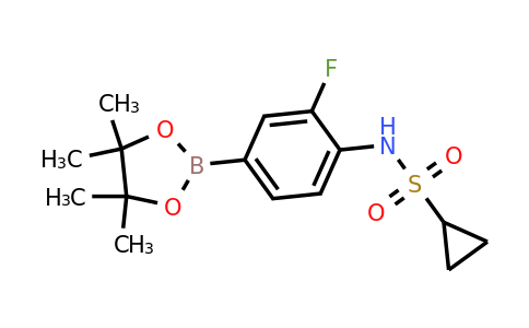 2246829-52-5 | N-(2-Fluoro-4-(4,4,5,5-tetramethyl-1,3,2-dioxaborolan-2-yl)phenyl)cyclopropanesulfonamide