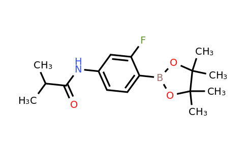 2246875-71-6 | N-(3-Fluoro-4-(4,4,5,5-tetramethyl-1,3,2-dioxaborolan-2-yl)phenyl)isobutyramide